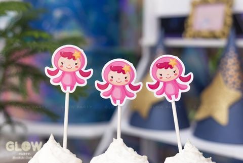  Que cắm Bánh Cupcake - cung Xử nữ (set 10) 