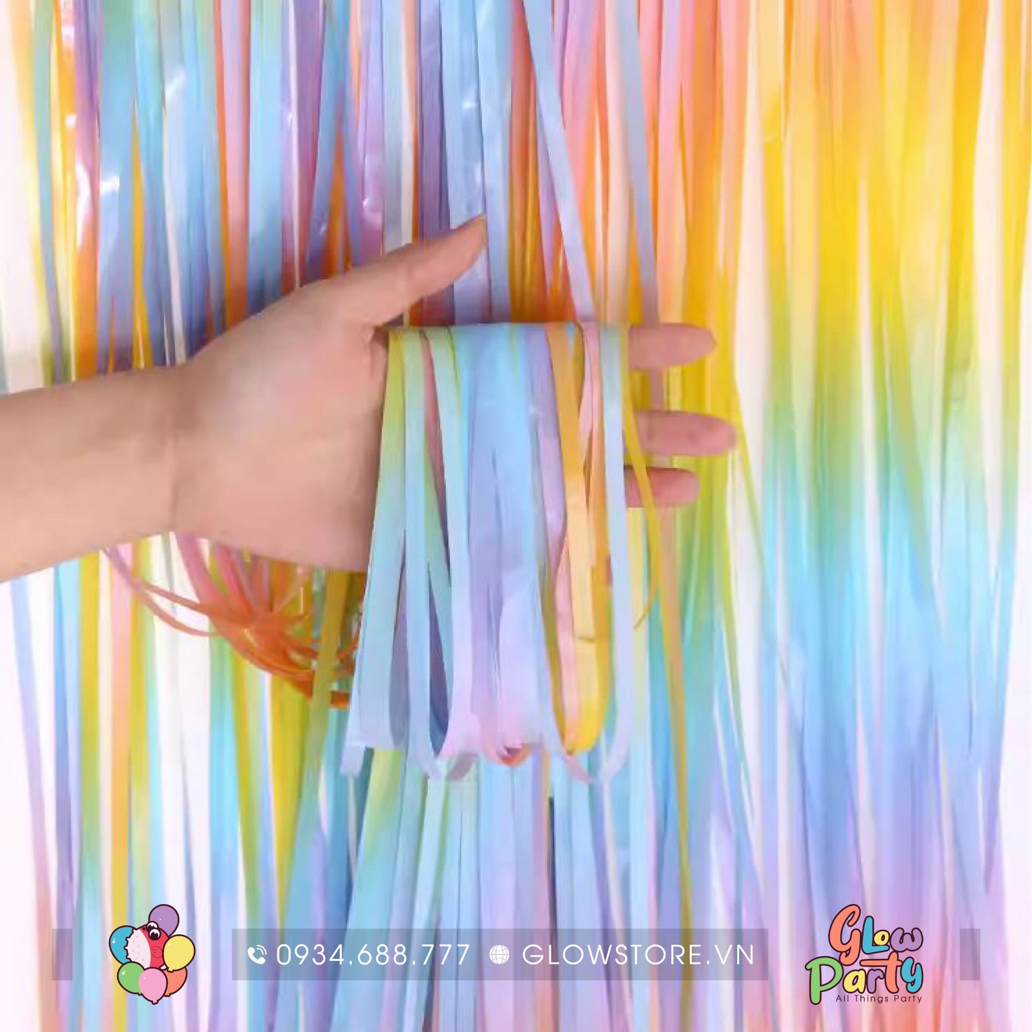 Rèm kim tuyến - Pastel Rainbow