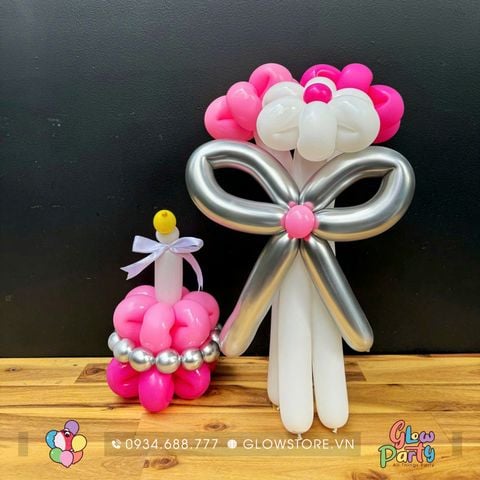 Bó hoa bong bóng quà tặng - Balloon Flower Bouquet - 2