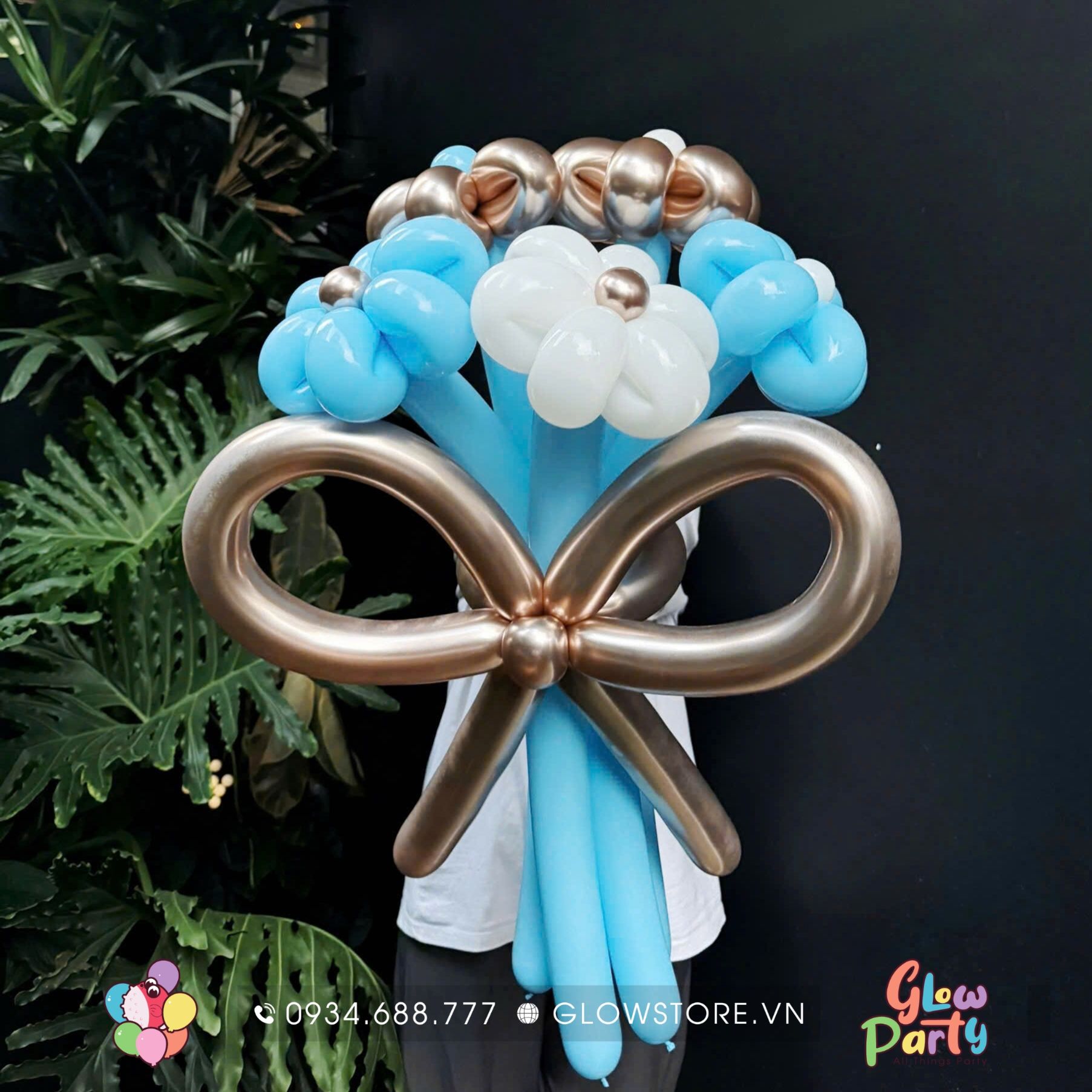 Bó hoa bong bóng quà tặng - Balloon Flower Bouquet - 3