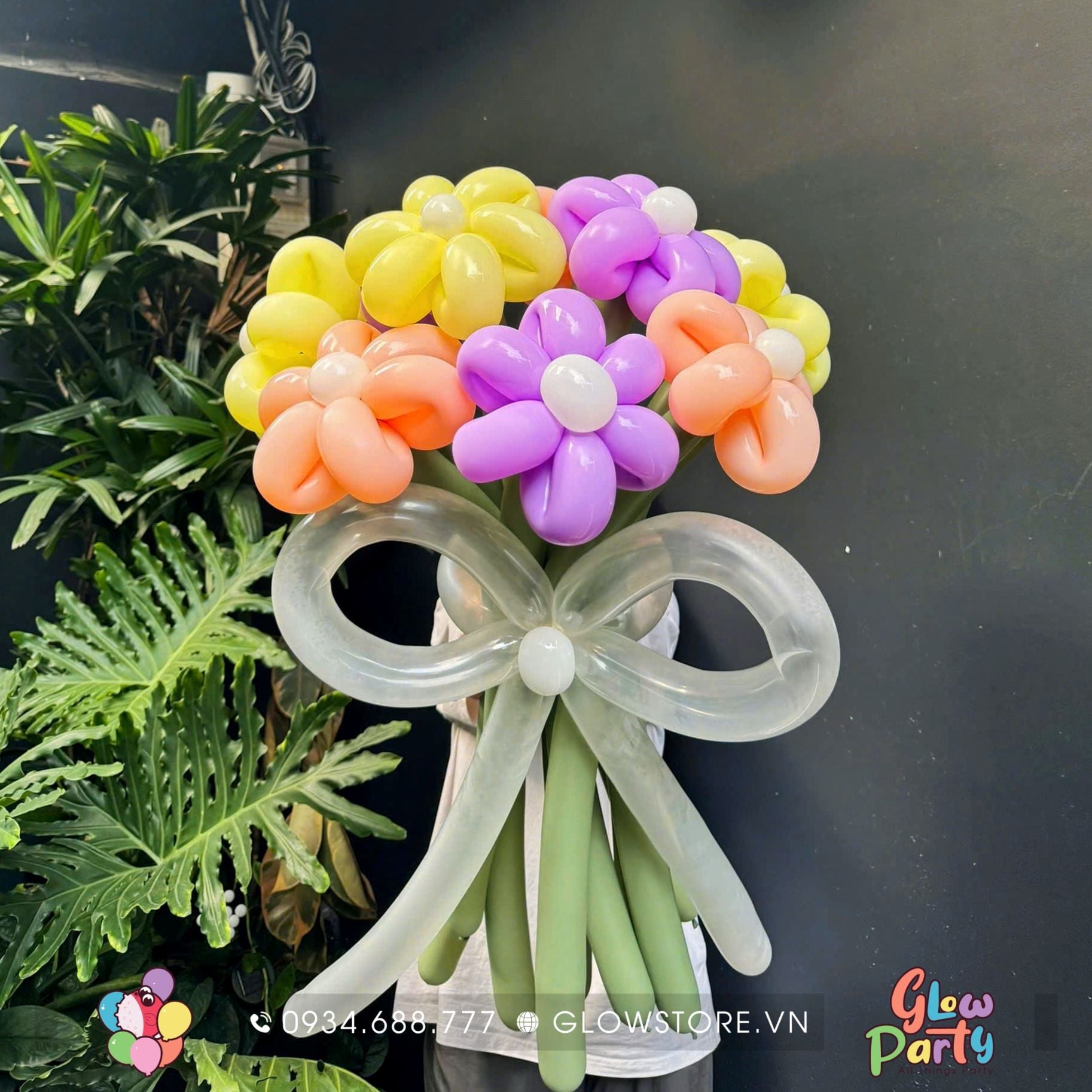 Bó hoa bong bóng quà tặng - Balloon Flower Bouquet - 4