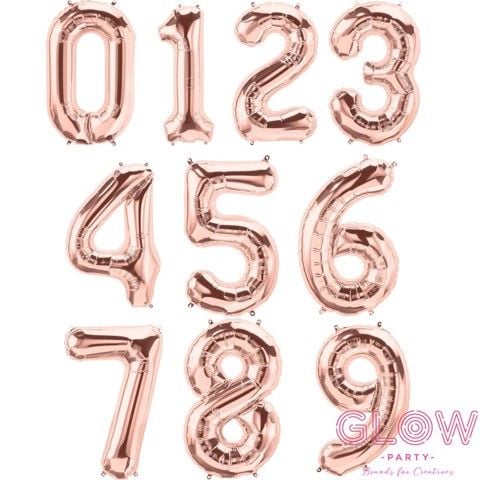 Bóng nhôm số - Rose Gold 70cm