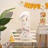 Sticker Happy Birthday nhiều màu dán line bóng