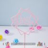 Tag cắm bánh mica - Chữ HPBD - Bát giác - Nhiều màu