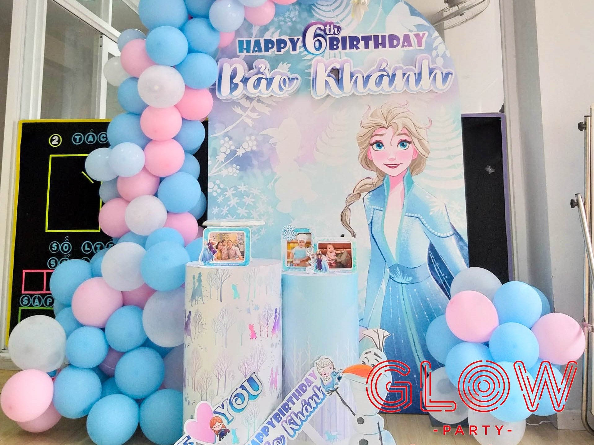 Trang trí sinh nhật theo chủ đề - Elsa - Frozen 01 – Glowstore
