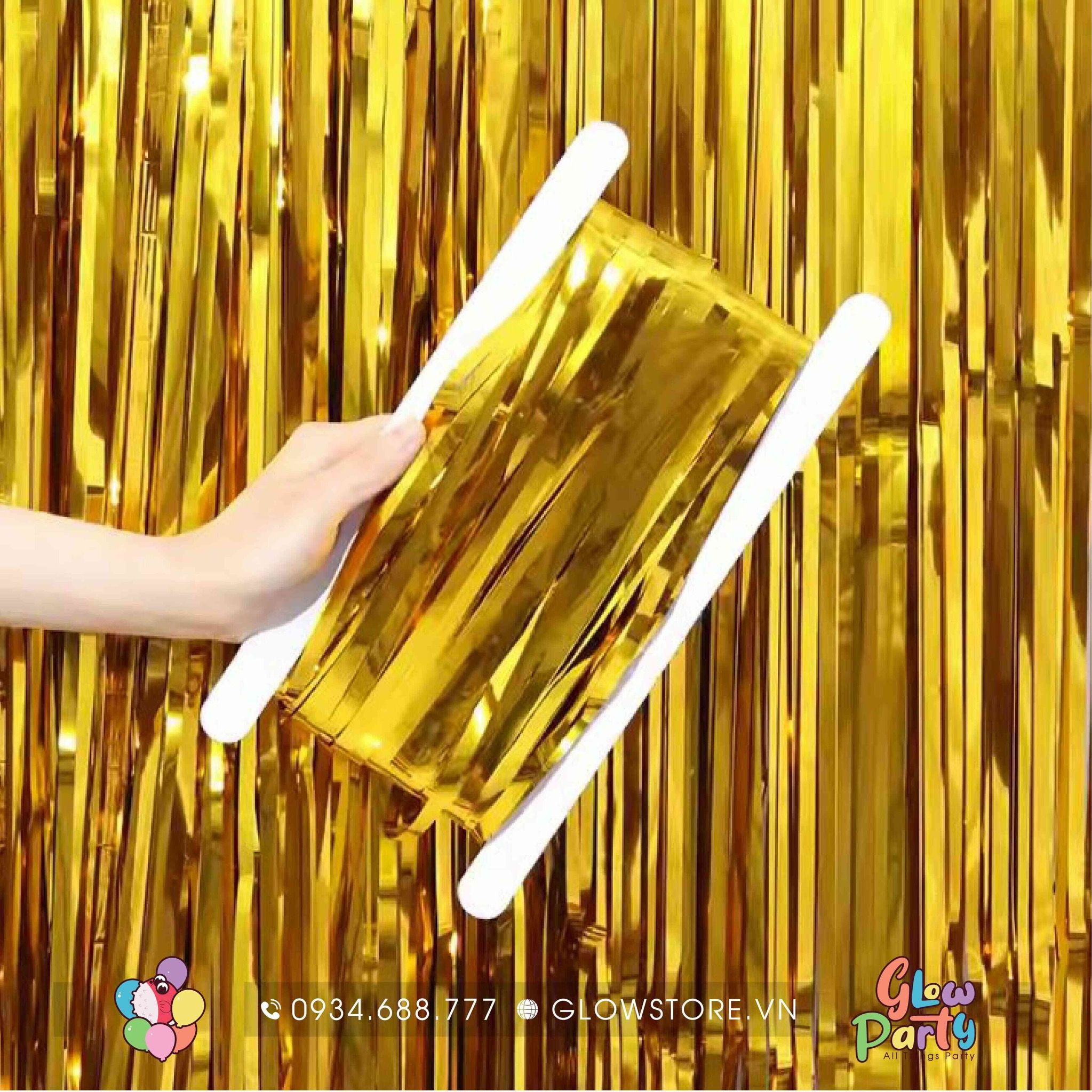 Rèm Background kim tuyến - Vàng Gold – Glowstore