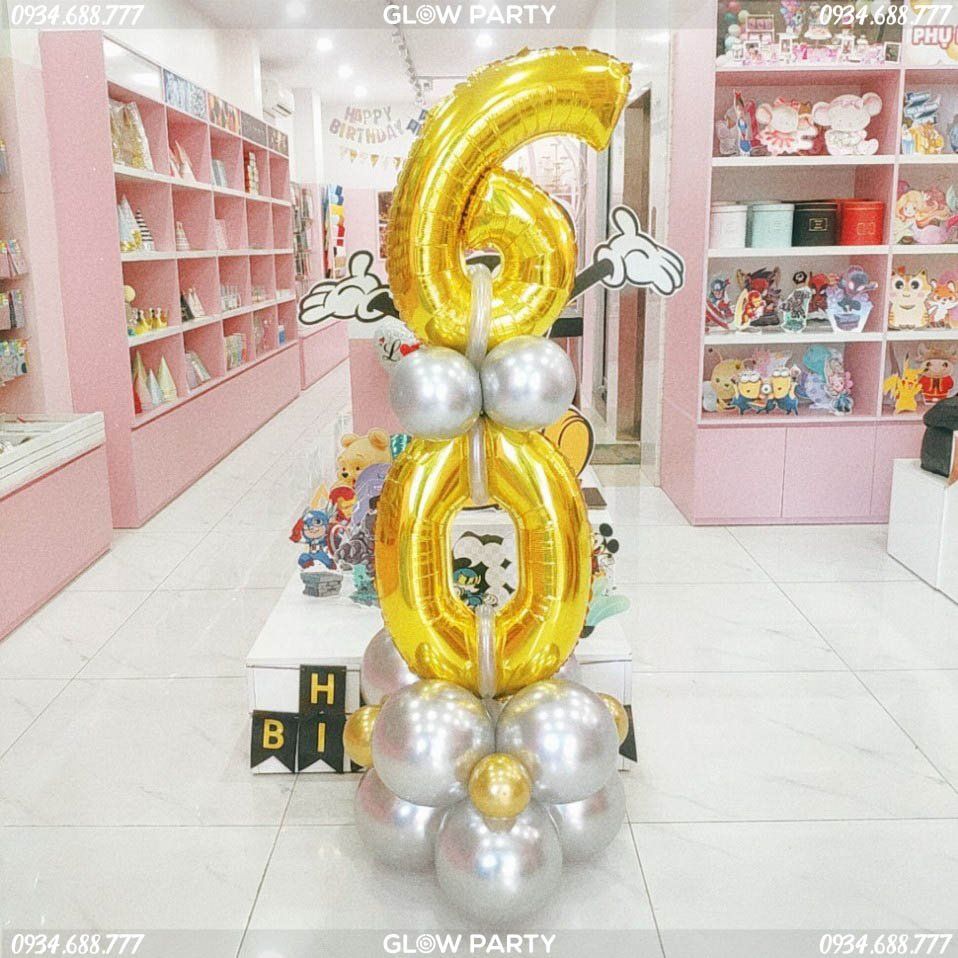 Trụ bóng số tạo hình  - Mẫu 06