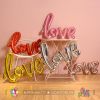 Bóng nhôm bộ chữ Love - Vàng Gold