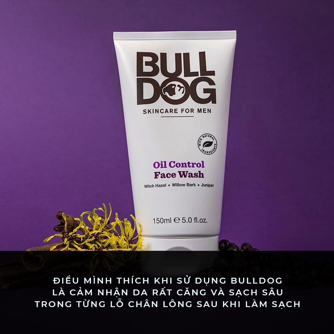 Sữa rửa mặt Bulldog Da Dầu Bulldog Oil Control Face Wash 150ml