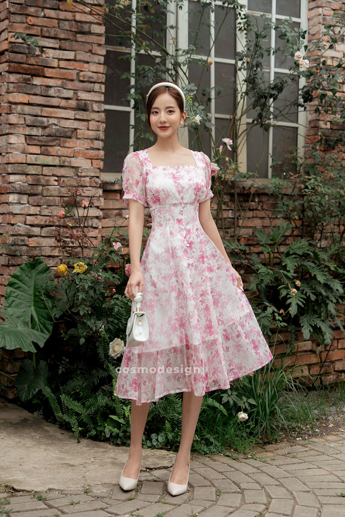 CHÂN VÁY HOA DÁNG XÒE NHẸ JS21012