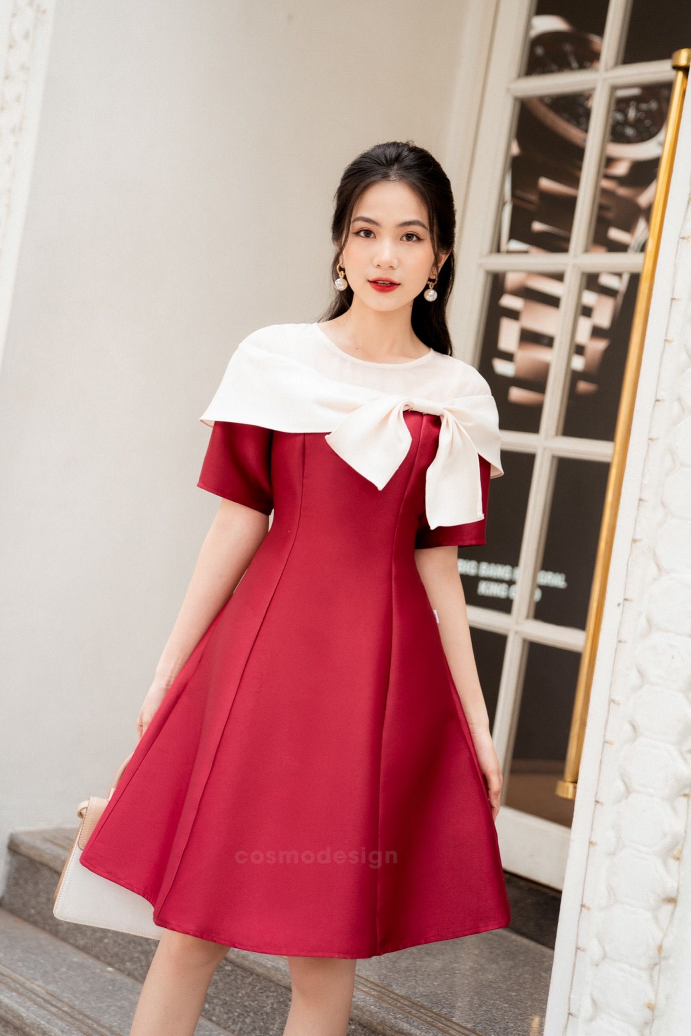 Váy hai dây nơ cho mẹ MiniU  LOVEKIDSVN  Vietnamese Children Clothing  Brands