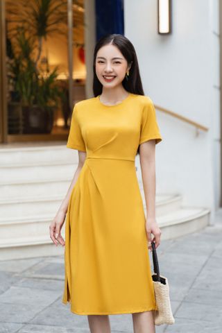 Váy đầm xếp ly chân váy đai liền Petrol Floral