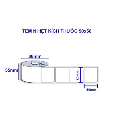 Giấy in tem kích thước 50x50x40m