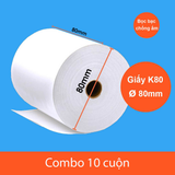 Combo 10 cuộn giấy in bill K80 - phi 80