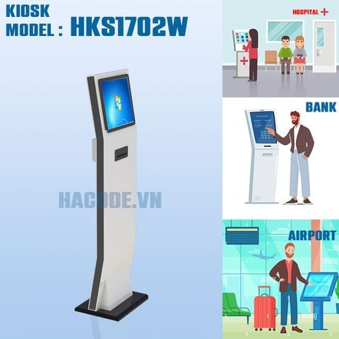 Kiosk bán vé, xếp hàng lấy số 17inch HKS1702W