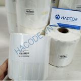 Tem decal PVC trang sức kích thước (28x28)mm x 12mm x 50m