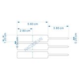 Tem decal PVC trang sức kích thước (28x28)mm x 12mm x 50m