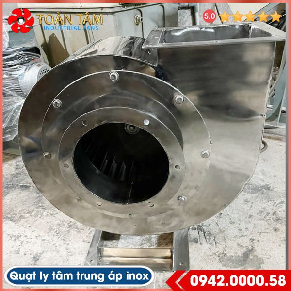 Quạt ly tâm inox 304 chống ăn mòn axit  dòng trung áp