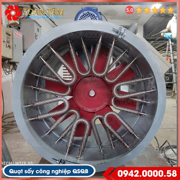  Quạt sấy công nghiệp thổi khí nóng gián tiếp QSQB 