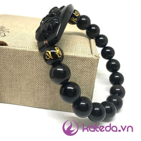 Vòng Tay Phật Bản Mệnh Đá Obsidian Đại Thế Chí Bồ Tát KATEDA