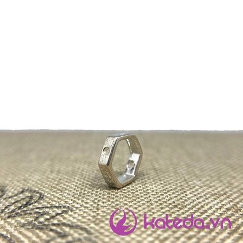 Charm Bạc 925 Lục Giác Xài Cho Đá 6mm KATEDA