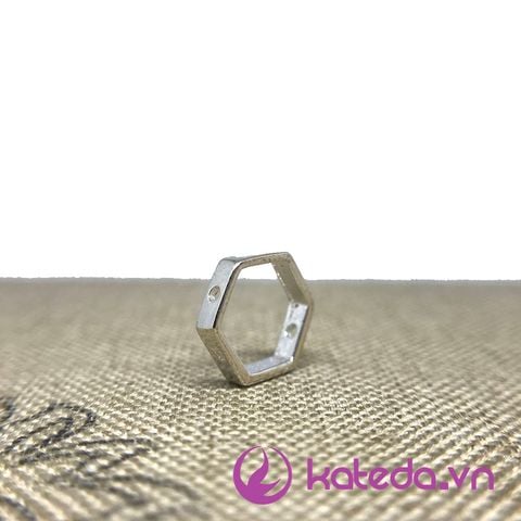 Charm Bạc 925 Lục Giác Xài Cho Đá 8mm KATEDA