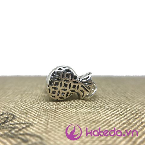 Charm Bạc Thái Túi Tiền Hoa Sen Size 11*17mm KATEDA