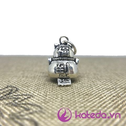 Charm Bạc Thái Mèo Thần Tài Size 14*10mm KATEDA