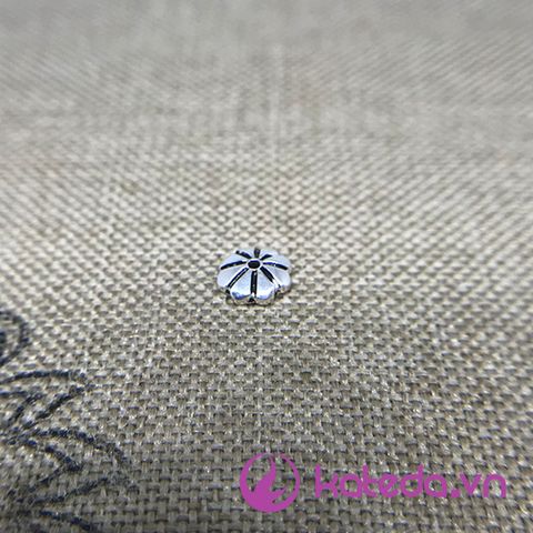 Charm Hoa Bạc Thái Số 3 Size 5.5mm KATEDA