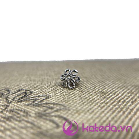 Charm Hoa Bạc Thái Số 6 Size 6.4mm KATEDA