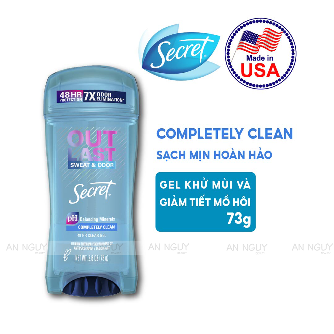  GEL KHỬ MÙI SECRET CLEAR COMPLETELY CLEAN 73G 