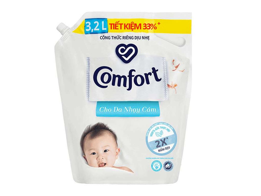  NƯỚC XẢ COMFORT DD DÀNH CHO DA NHẠY CẢM TÚI 3.2L 