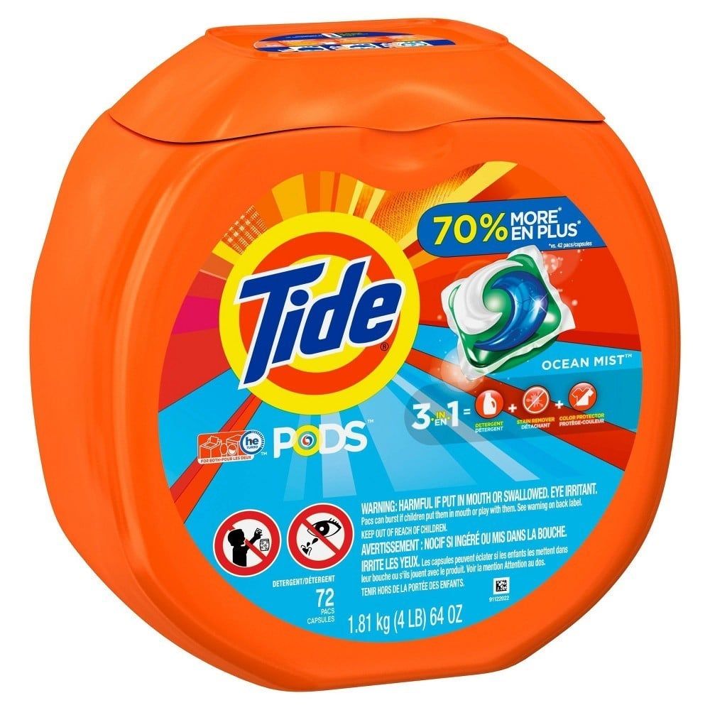  TÚI GIẶT TIDE PODS OCEAN MIST 64OZ-72COUNTS 