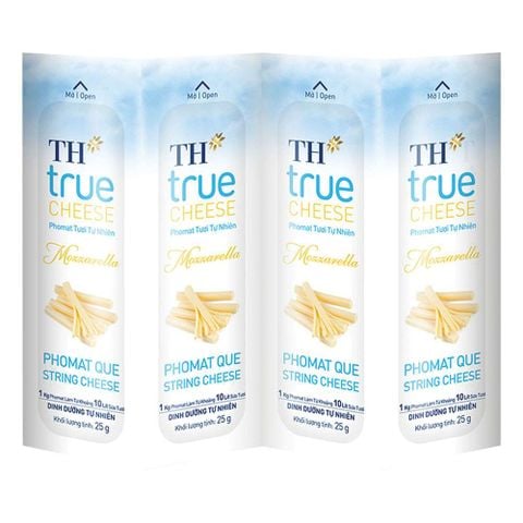  PHÔ MÁT TỰ NHIÊN TH MOZZARELLA 25G/4 QUE 