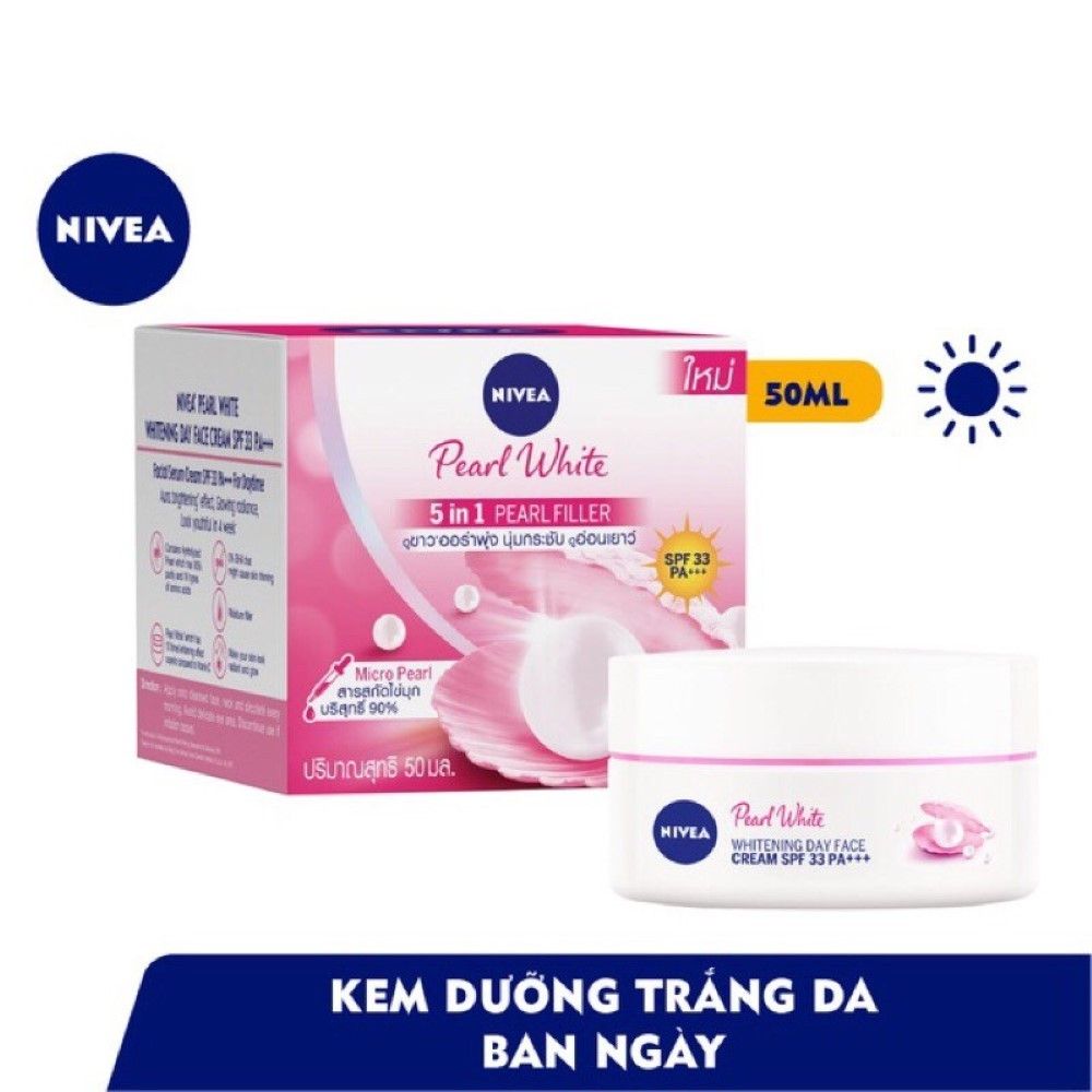  NIVEA KEM NỮ DƯỠNG TRẮNG DA NGÀY 50ML 