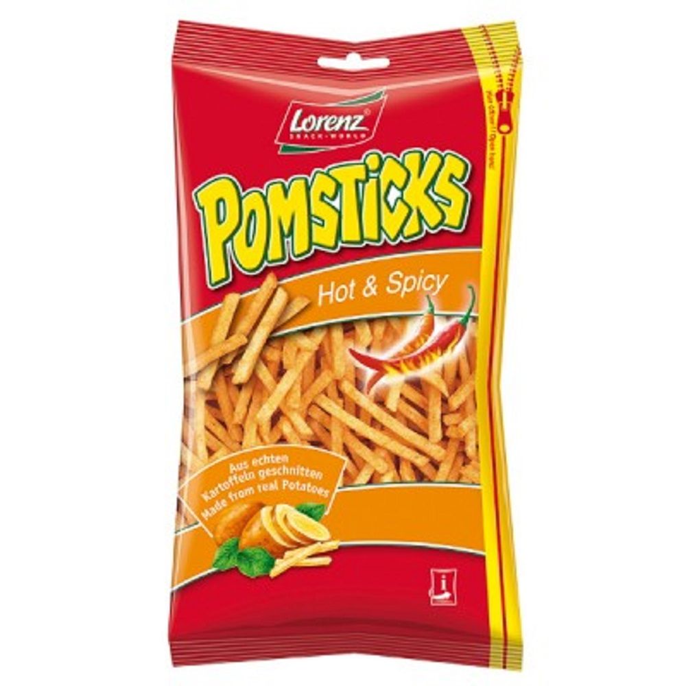  SNACK KHOAI TÂY POMSTICKS OT CAY LORENZ 100G 