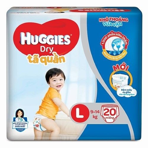  TÃ QUẦN HUGGIES DRY PANTS L20 