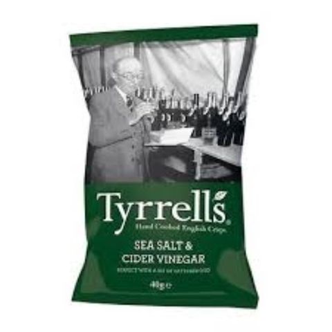  KHOAI TÂY CHIÊN TYRRELLS - SEA SALTED CIDER VINEGAR HAND COOKED CRIPS 40G 