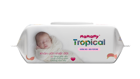  KHĂN ƯỚT MAMAMY TROPICAL KHÔNG MÙI 90 TỜ 
