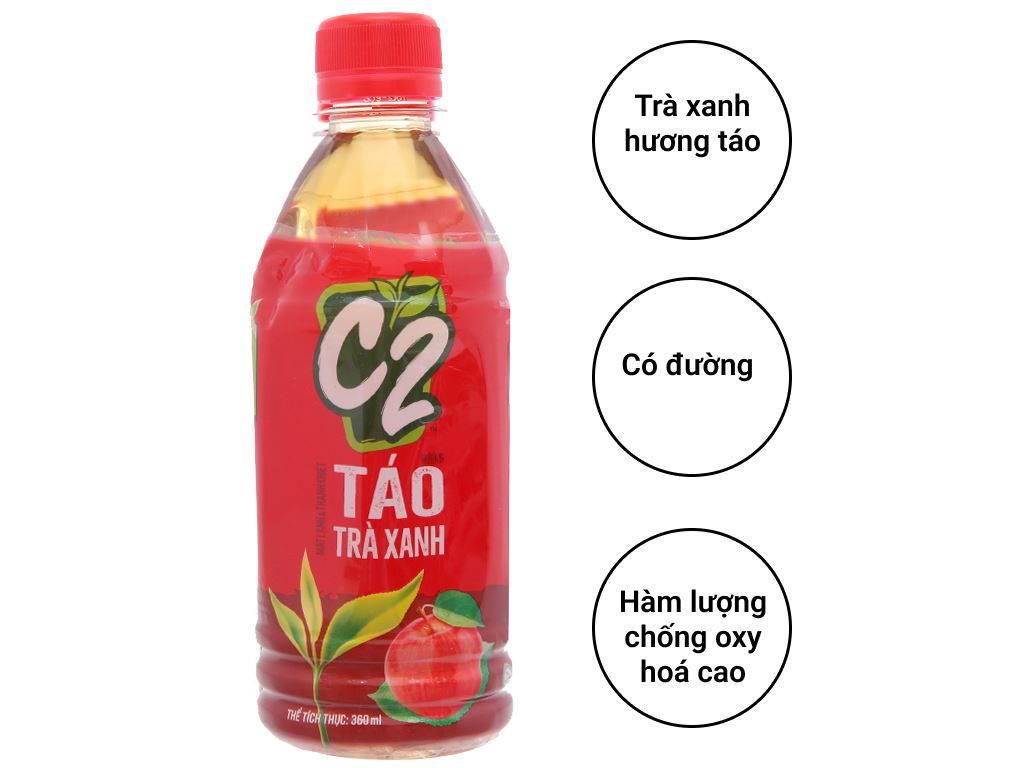 Nước C2 trà xanh Hương Táo 360ml – BON GROCER