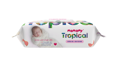  KHĂN ƯỚT MAMAMY TROPICAL KHÔNG MÙI 60 TỜ 