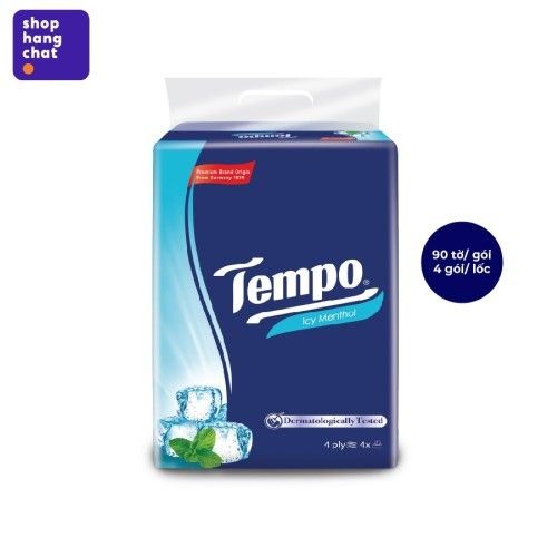  KHĂN GIẤY TEMPO SOFTPACK ICY MENTHOL 90 MIẾNG 