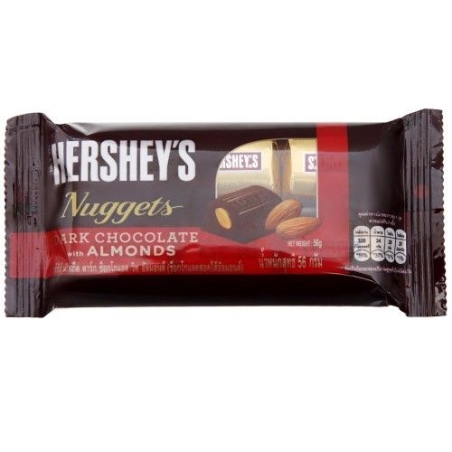  CHOCO ĐEN HẠNH NHÂN HERSHEY NUGGET 56G 