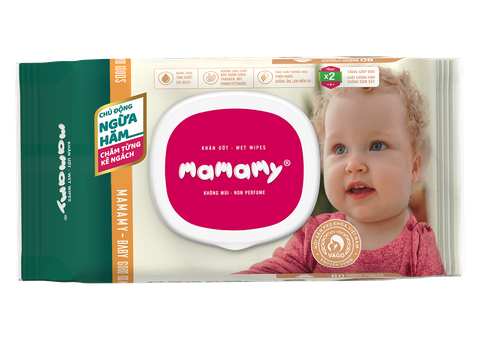  KHĂN ƯỚT MAMAMY KHÔNG MÙI CÓ NẮP 80 TỜ 