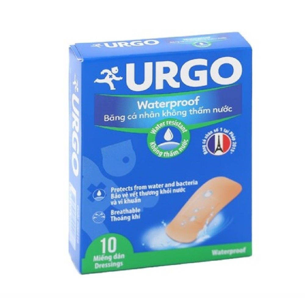  BĂNG CÁ NHÂN URGO WATERPROOF, 10 MIẾNG 