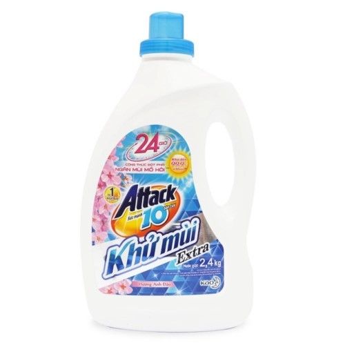  NƯỚC GIẶT ATTACK KHỬ MÙI HƯƠNG ANH ĐÀO 2.4KG 