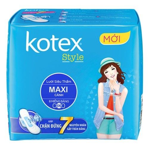  BĂNG VỆ SINH KOTEX STYLE LST MAXI CANH 8 