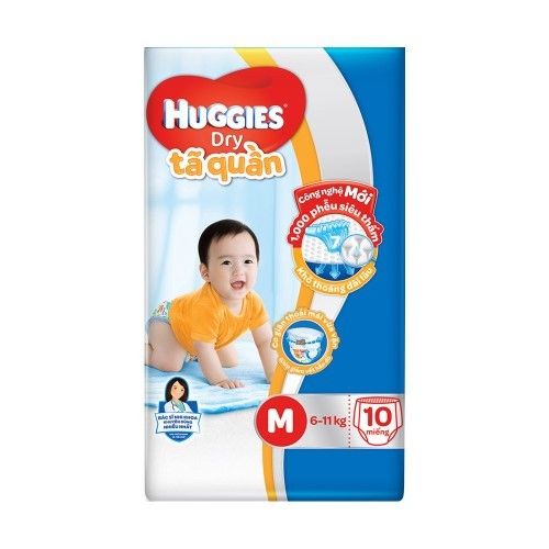  TÃ QUẦN HUGGIES DRY PANTS M10 MIẾNG 