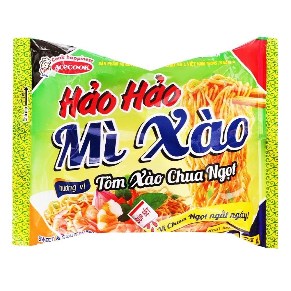  MÌ HẢO HẢO TÔM XÀO CHUA NGỌT 75G 