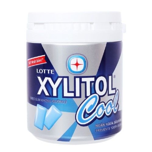  KẸO GUM LOTTE XYLITOL COOL HŨ 137.8G 